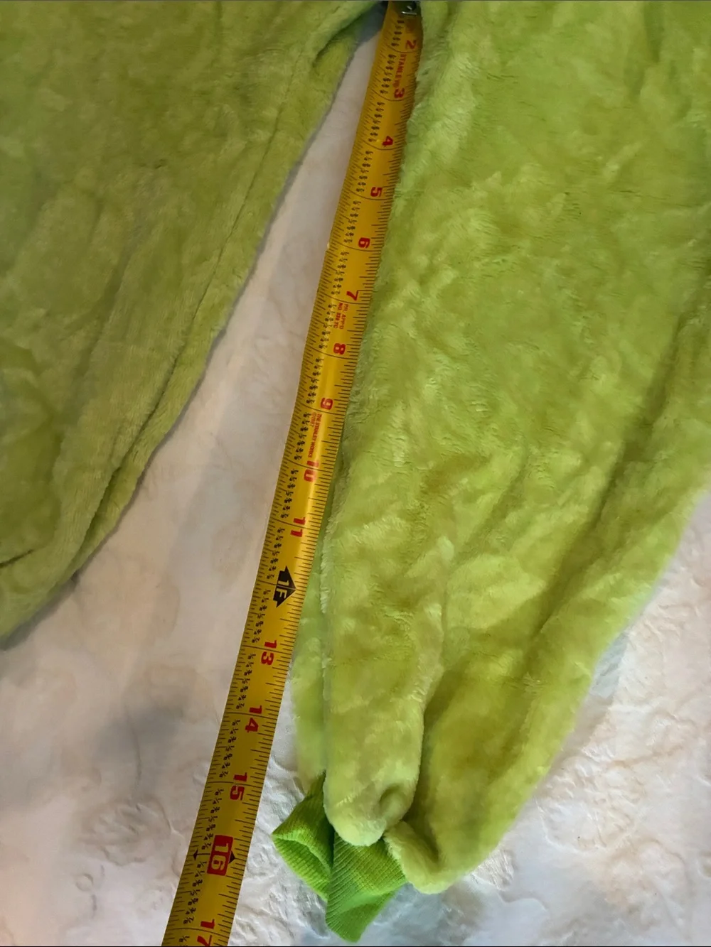 Plush Frog Onesie Romper in Bright Green with White Belly